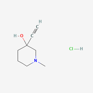 3-ethynyl-1-methylpiperidin-3-olhydrochloride