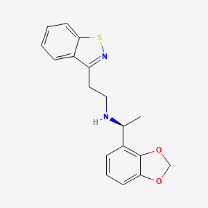 [(1S)-1-(1,3-dioxaindan-4-yl)ethyl][2-(1,2-benzothiazol-3-yl)ethyl]amine