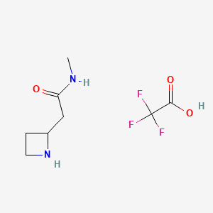 molecular formula C8H13F3N2O3 B6608719 2-(azetidin-2-yl)-N-methylacetamide; trifluoroacetic acid CAS No. 2866318-34-3