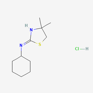 N-cyclohexyl-4,4-dimethyl-4,5-dihydro-1,3-thiazol-2-amine hydrochloride