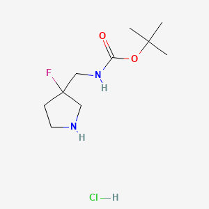 tert-butyl N-[(3-fluoropyrrolidin-3-yl)methyl]carbamate hydrochloride