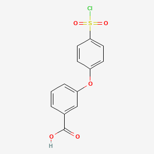 3-[4-(chlorosulfonyl)phenoxy]benzoic acid