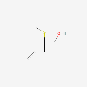 [3-methylidene-1-(methylsulfanyl)cyclobutyl]methanol