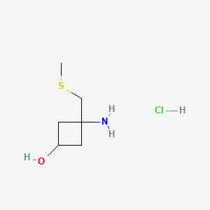 3-amino-3-[(methylsulfanyl)methyl]cyclobutan-1-ol hydrochloride