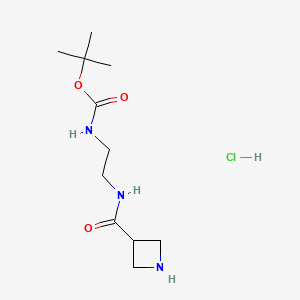 tert-butyl N-{2-[(azetidin-3-yl)formamido]ethyl}carbamate hydrochloride