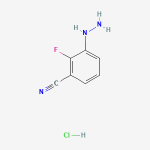 2-fluoro-3-hydrazinylbenzonitrile hydrochloride