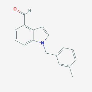 molecular formula C17H15NO B066091 1-[(3-Methylphenyl)methyl]indole-4-carbaldehyde CAS No. 192996-82-0
