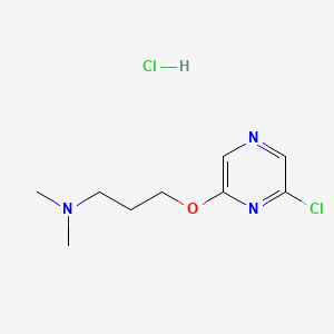 molecular formula C9H15Cl2N3O B6609125 {3-[(6-chloropyrazin-2-yl)oxy]propyl}dimethylamine hydrochloride CAS No. 2866334-66-7