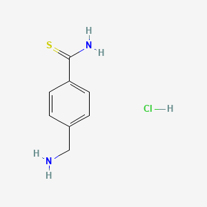 4-(aminomethyl)benzene-1-carbothioamide hydrochloride