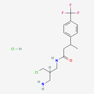 N-[3-amino-2-(chloromethyl)propyl]-3-[4-(trifluoromethyl)phenyl]butanamide hydrochloride