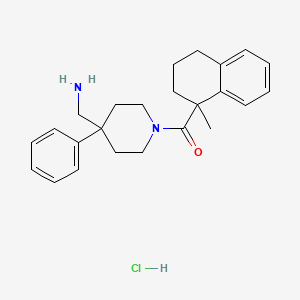 1-[1-(1-methyl-1,2,3,4-tetrahydronaphthalene-1-carbonyl)-4-phenylpiperidin-4-yl]methanamine hydrochloride