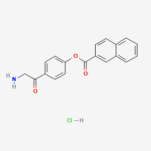 molecular formula C19H16ClNO3 B6609228 4-(2-aminoacetyl)phenyl naphthalene-2-carboxylate hydrochloride CAS No. 2639415-20-4