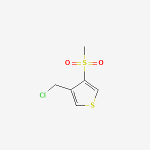 molecular formula C6H7ClO2S2 B6609251 3-(chloromethyl)-4-methanesulfonylthiophene CAS No. 2866307-51-7
