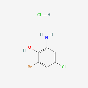 molecular formula C6H6BrCl2NO B6609252 2-amino-6-bromo-4-chlorophenol hydrochloride CAS No. 858013-99-7