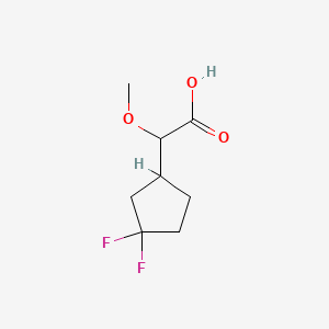 molecular formula C8H12F2O3 B6609281 2-(3,3-difluorocyclopentyl)-2-methoxyacetic acid CAS No. 2141341-90-2