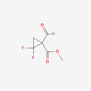 molecular formula C6H6F2O3 B6609313 methyl 2,2-difluoro-1-formylcyclopropane-1-carboxylate CAS No. 2866322-84-9