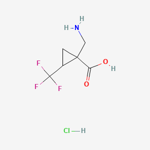 1-(aminomethyl)-2-(trifluoromethyl)cyclopropane-1-carboxylic acid hydrochloride