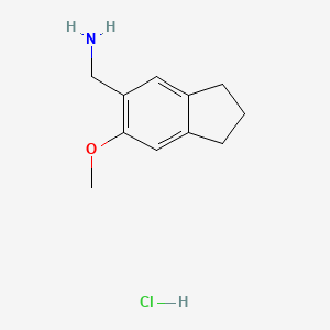 1-(6-methoxy-2,3-dihydro-1H-inden-5-yl)methanamine hydrochloride