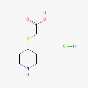 2-(piperidin-4-ylsulfanyl)acetic acid hydrochloride