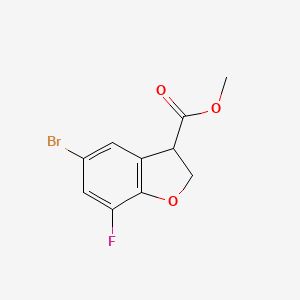 molecular formula C10H8BrFO3 B6609364 methyl 5-bromo-7-fluoro-2,3-dihydro-1-benzofuran-3-carboxylate CAS No. 2137644-52-9