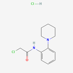 molecular formula C13H18Cl2N2O B6609417 2-chloro-N-[2-(piperidin-1-yl)phenyl]acetamide hydrochloride CAS No. 449761-03-9