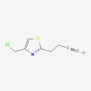 2-(but-3-yn-1-yl)-4-(chloromethyl)-1,3-thiazole