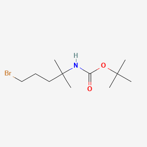 molecular formula C11H22BrNO2 B6609452 tert-butyl N-(5-bromo-2-methylpentan-2-yl)carbamate CAS No. 2354094-36-1