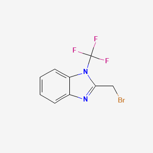 molecular formula C9H6BrF3N2 B6609461 2-(bromomethyl)-1-(trifluoromethyl)-1H-1,3-benzodiazole CAS No. 2870666-71-8