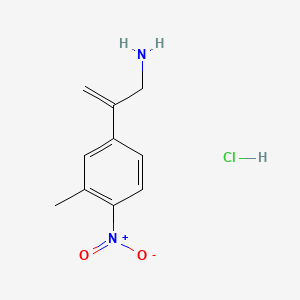 molecular formula C10H13ClN2O2 B6609469 2-(3-methyl-4-nitrophenyl)prop-2-en-1-amine hydrochloride CAS No. 2866322-39-4