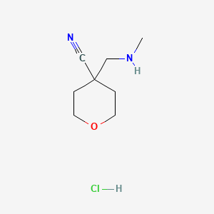 molecular formula C8H15ClN2O B6609475 4-[(methylamino)methyl]oxane-4-carbonitrile hydrochloride CAS No. 2866308-20-3