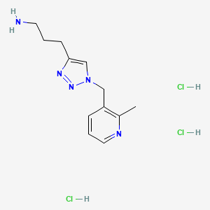 molecular formula C12H20Cl3N5 B6609514 3-{1-[(2-methylpyridin-3-yl)methyl]-1H-1,2,3-triazol-4-yl}propan-1-amine trihydrochloride CAS No. 2866335-82-0