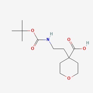 molecular formula C13H23NO5 B6609529 4-(2-{[(tert-butoxy)carbonyl]amino}ethyl)oxane-4-carboxylic acid CAS No. 2770556-62-0