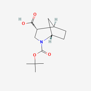 molecular formula C13H21NO4 B6609537 rac-(1R,4S,5S)-2-[(tert-butoxy)carbonyl]-2-azabicyclo[3.2.1]octane-4-carboxylic acid, endo CAS No. 2866352-83-0