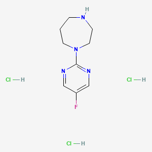molecular formula C9H16Cl3FN4 B6609541 1-(5-fluoropyrimidin-2-yl)-1,4-diazepane trihydrochloride CAS No. 2866317-54-4