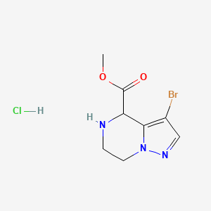 molecular formula C8H11BrClN3O2 B6609554 methyl 3-bromo-4H,5H,6H,7H-pyrazolo[1,5-a]pyrazine-4-carboxylate hydrochloride CAS No. 2866317-60-2