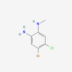 molecular formula C7H8BrClN2 B6609556 4-bromo-5-chloro-N1-methylbenzene-1,2-diamine CAS No. 2866335-97-7