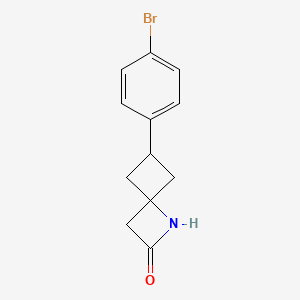 molecular formula C12H12BrNO B6609573 6-(4-bromophenyl)-1-azaspiro[3.3]heptan-2-one, Mixture of diastereomers CAS No. 2866318-04-7