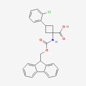 molecular formula C26H22ClNO4 B6609588 rac-(1s,3s)-3-(2-chlorophenyl)-1-({[(9H-fluoren-9-yl)methoxy]carbonyl}amino)cyclobutane-1-carboxylic acid CAS No. 2770451-71-1
