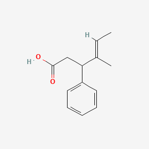 molecular formula C13H16O2 B6609594 4-methyl-3-phenylhex-4-enoic acid CAS No. 1371641-17-6