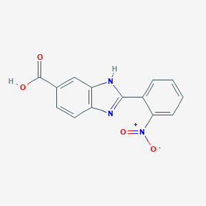 molecular formula C14H9N3O4 B066096 2-(2-硝基苯基)-1H-苯并咪唑-5-羧酸 CAS No. 190121-93-8