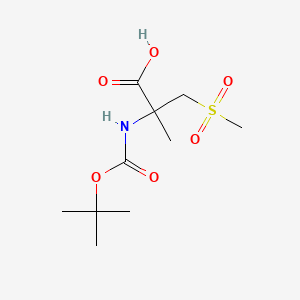molecular formula C10H19NO6S B6609617 2-{[(tert-butoxy)carbonyl]amino}-3-methanesulfonyl-2-methylpropanoic acid CAS No. 2353243-73-7