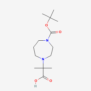 molecular formula C14H26N2O4 B6609623 2-{4-[(tert-butoxy)carbonyl]-1,4-diazepan-1-yl}-2-methylpropanoic acid CAS No. 2866322-15-6