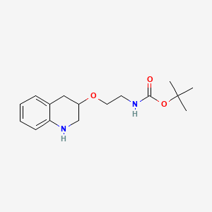 molecular formula C16H24N2O3 B6609652 tert-butyl N-[2-(1,2,3,4-tetrahydroquinolin-3-yloxy)ethyl]carbamate CAS No. 2870659-60-0