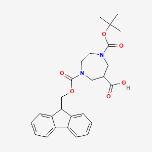 molecular formula C26H30N2O6 B6609654 1-[(tert-butoxy)carbonyl]-4-{[(9H-fluoren-9-yl)methoxy]carbonyl}-1,4-diazepane-6-carboxylic acid CAS No. 2383678-70-2