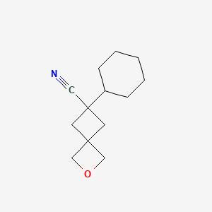 molecular formula C13H19NO B6609665 6-cyclohexyl-2-oxaspiro[3.3]heptane-6-carbonitrile CAS No. 2866355-65-7