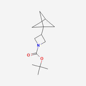 molecular formula C13H21NO2 B6609670 tert-butyl 3-{bicyclo[1.1.1]pentan-1-yl}azetidine-1-carboxylate CAS No. 2866317-10-2