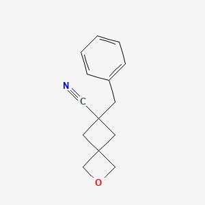 molecular formula C14H15NO B6609672 6-benzyl-2-oxaspiro[3.3]heptane-6-carbonitrile CAS No. 2866308-58-7