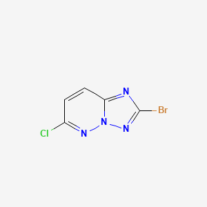 molecular formula C5H2BrClN4 B6609681 2-bromo-6-chloro-[1,2,4]triazolo[1,5-b]pyridazine CAS No. 2641793-83-9