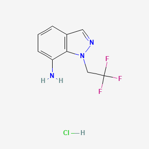 molecular formula C9H9ClF3N3 B6609692 1-(2,2,2-trifluoroethyl)-1H-indazol-7-amine hydrochloride CAS No. 2866335-51-3