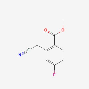 molecular formula C10H8FNO2 B6609703 methyl 2-(cyanomethyl)-4-fluorobenzoate CAS No. 2831413-02-4